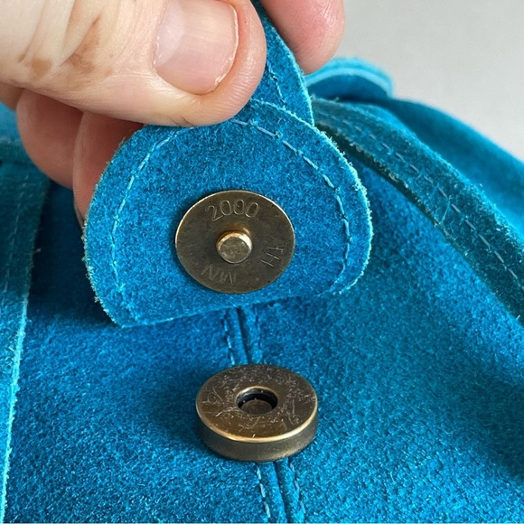 El Market Colombia Small Blue Leather Back Pack main image 8
